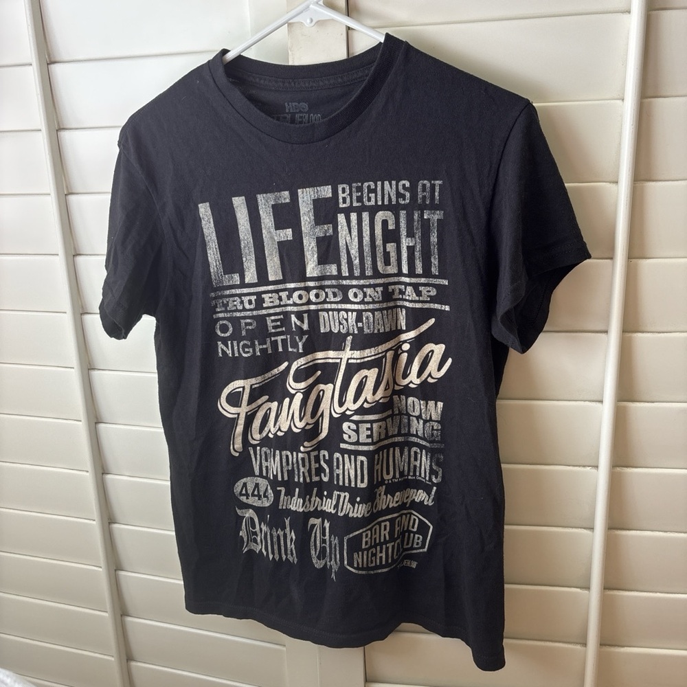 HBO True Blood Fangtasia black Graphic Tee